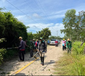 องค์การบริหารส่วนตำบลกำแมด จัดกิจกรรมทำความสะอาดถนนเส้นโคกสวาท-ห้วยค้อ